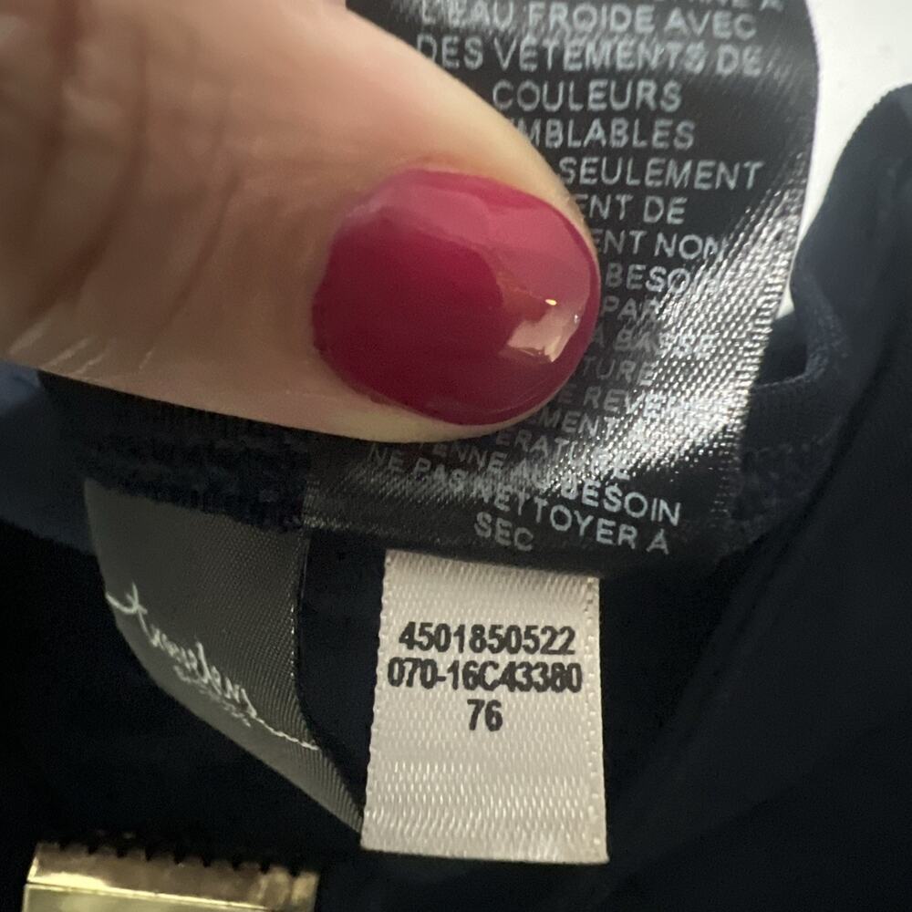 Chico’s size 00 2 XS chicos Zenergy dress knee Knit Traveler Navy open sleeves - Picture 9 of 10